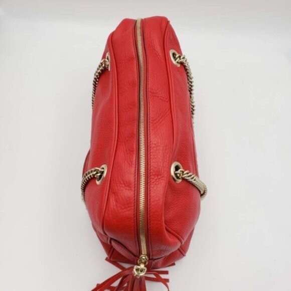 GUCCI Soho Red Leather Shoulder Bag 583-070724 - Picture 5 of 14